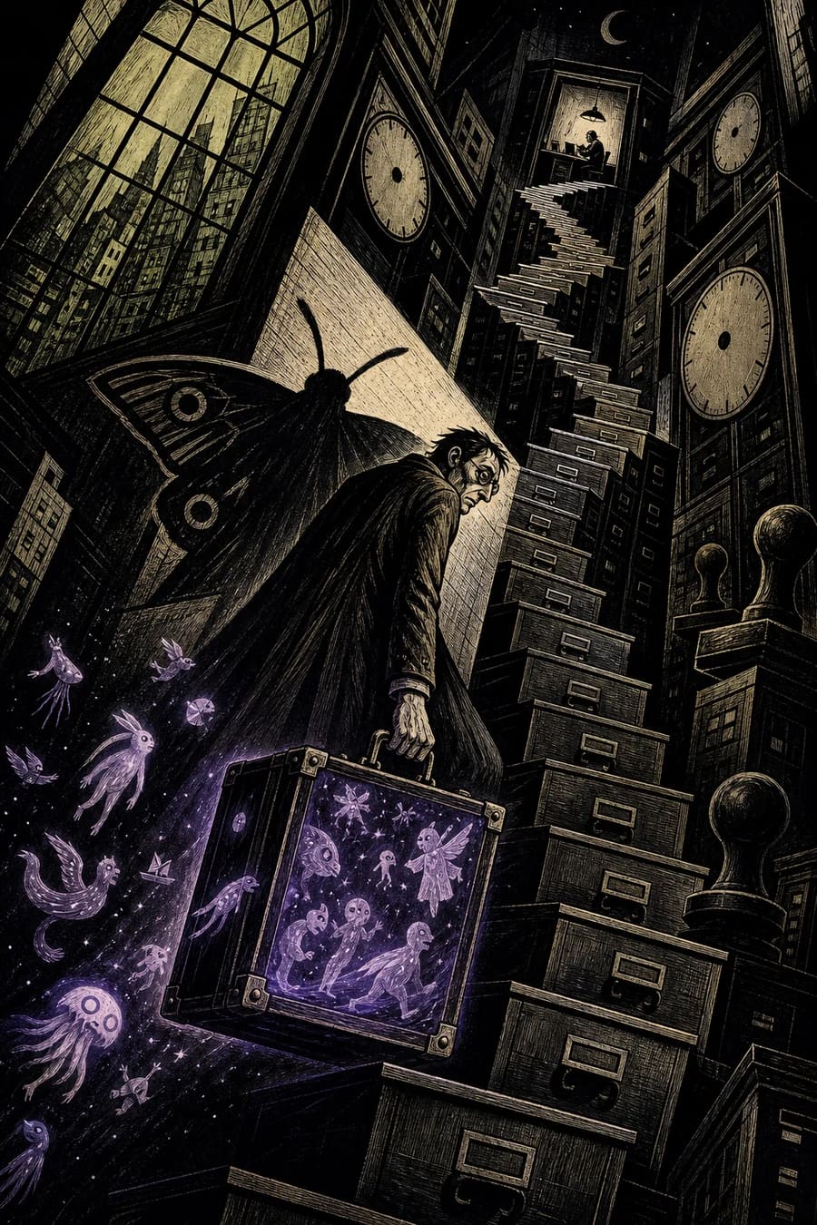 The Dream Tax Collector, an original bureaucratic noir comic cover