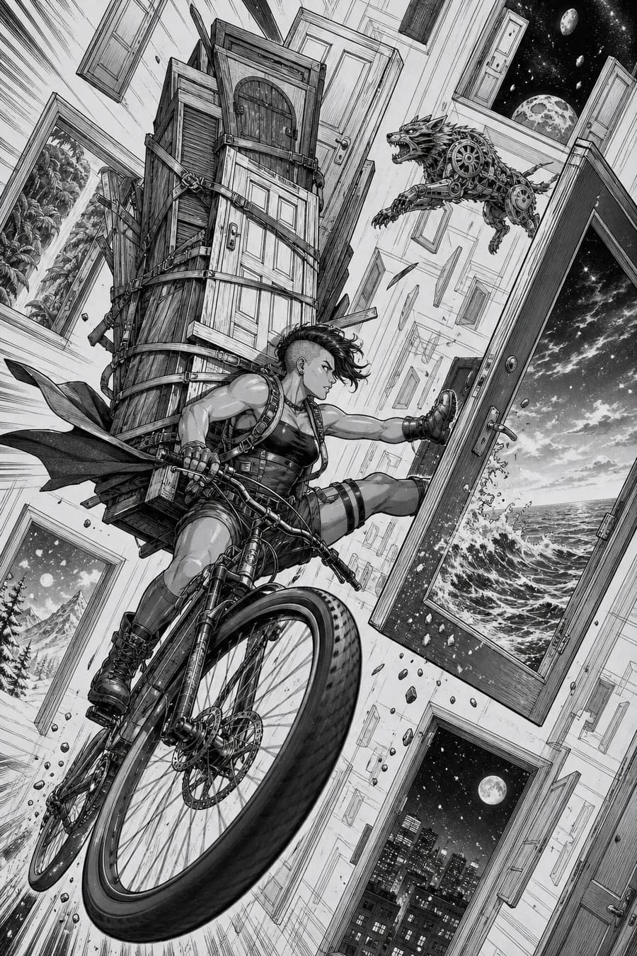 Every Door Is Wednesday, an original portal manga comic cover
