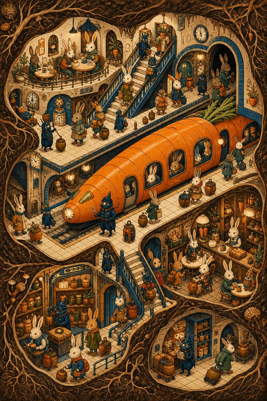 Rabbit Hole Transit Authority, an original all-ages comedy comic cover