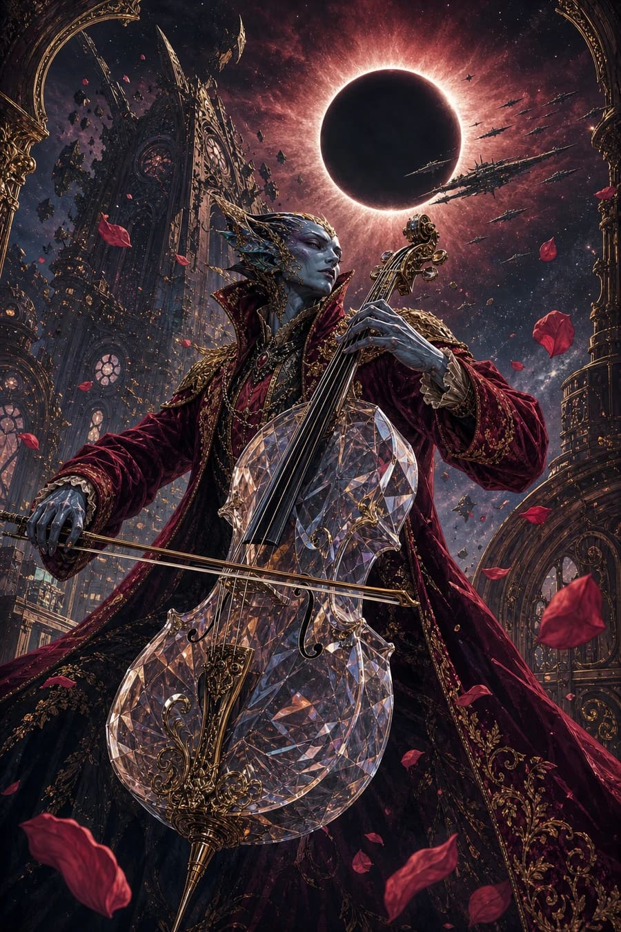 Velvet Eclipse, an original gothic space opera comic cover
