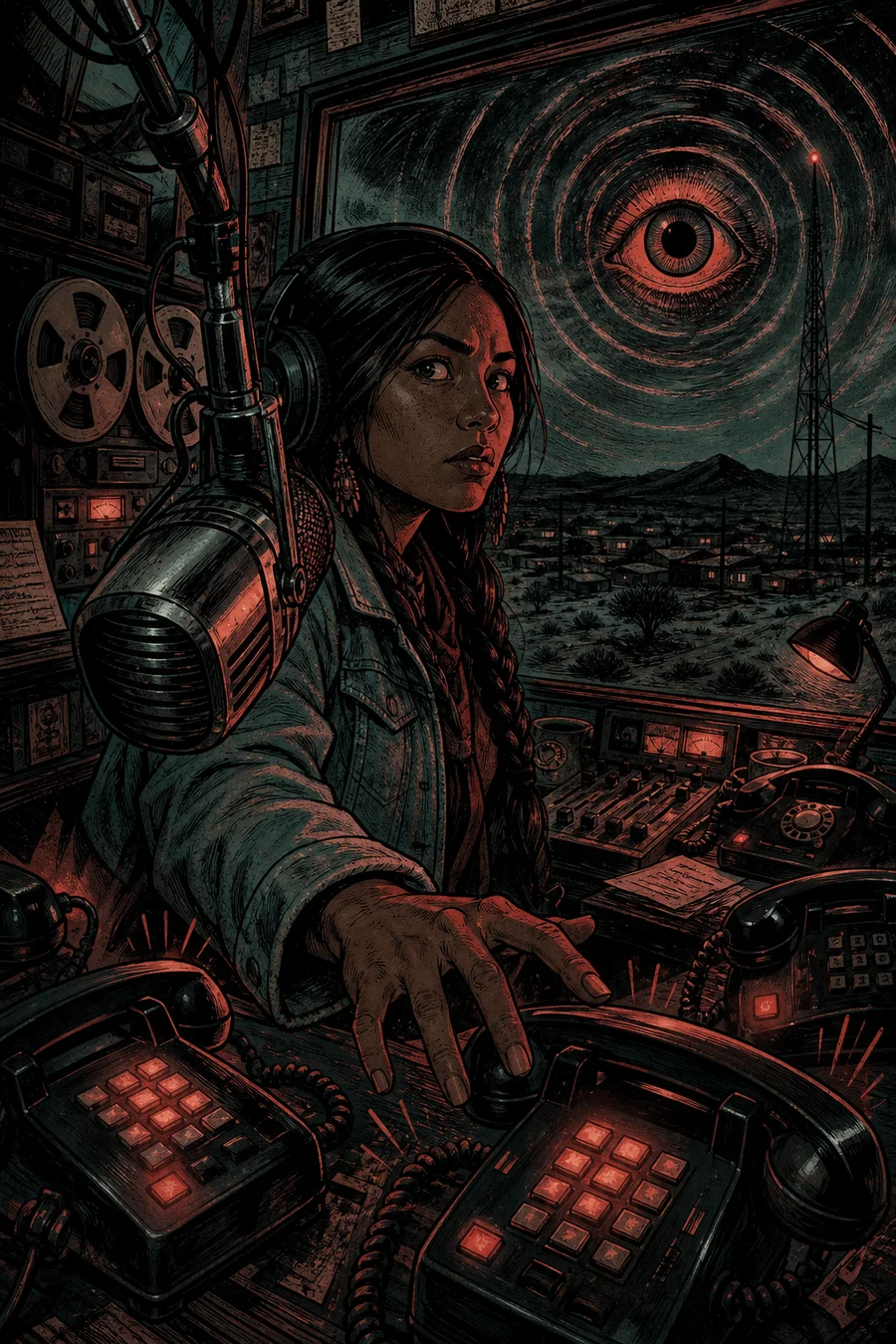 Dead Air, an original horror comic cover