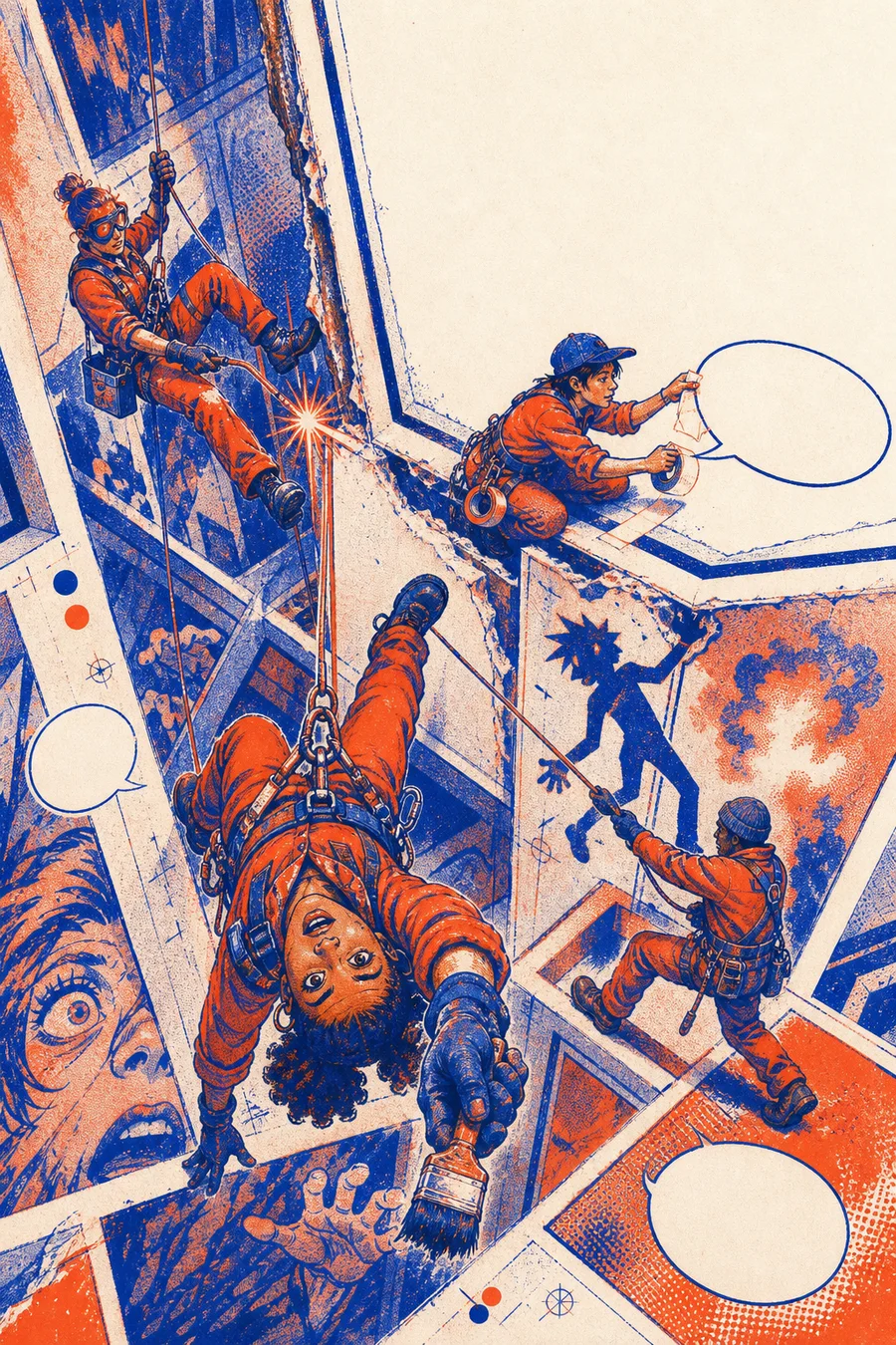 Fourth Wall Repair Club, an original metafiction comic cover