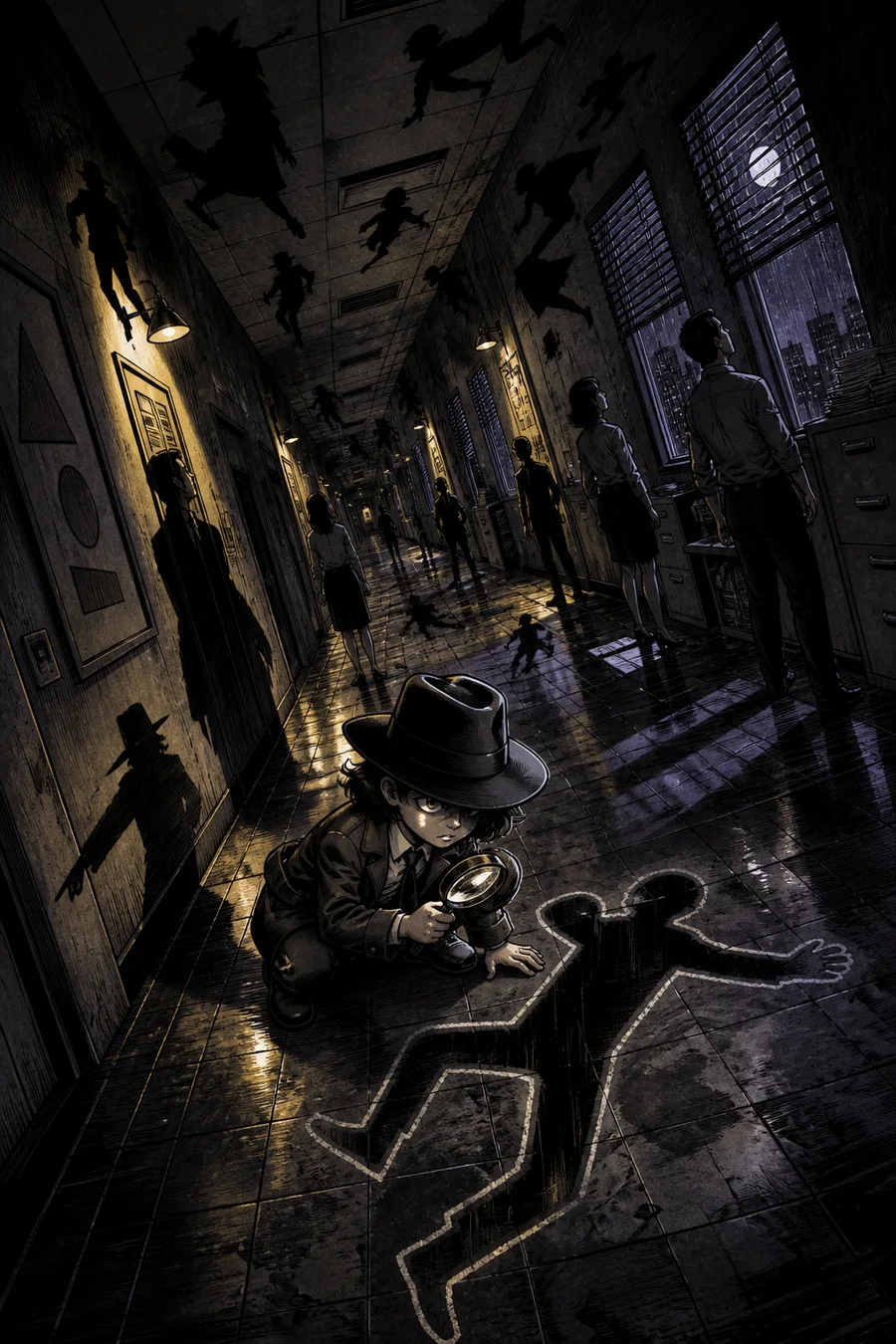 Department of Lost Shadows, an original kid noir comic cover