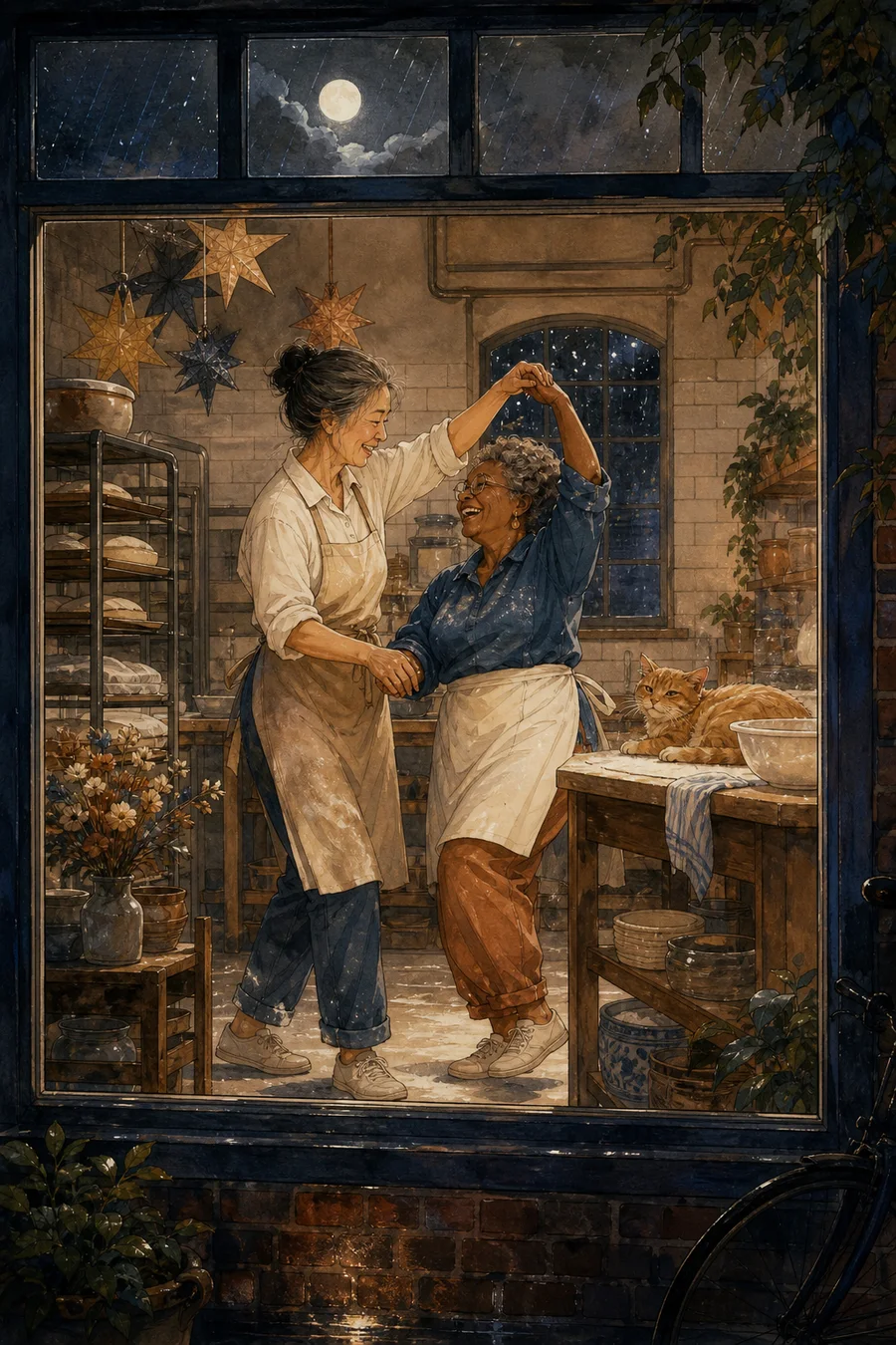 Two Stops Before Dawn, an original slice of life comic cover