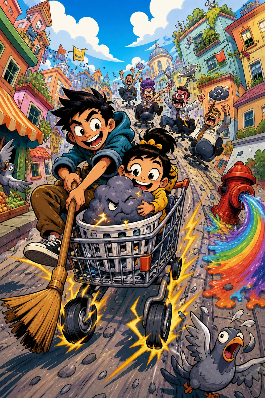Weather Thieves, an original all-ages caper comic cover
